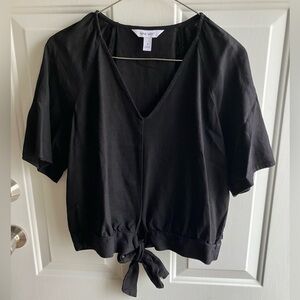 Nine West Black V-Neck Blouse